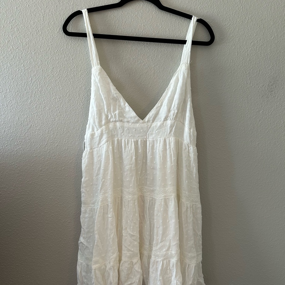 White flowy babydoll Summer Dress